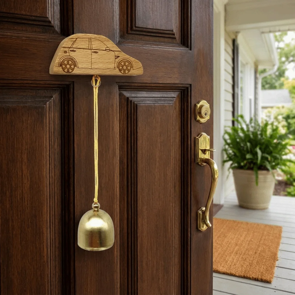 Natural Wooden Base Wooden Mount Copper Hanging Doorbell Solid Texture Nice Ringing Tone Entry Alert Chime Decor
Natural Wooden Base Wooden Mount Copper Hanging Doorbell Solid Texture Nice Ringing Tone Entry Alert Chime Decor