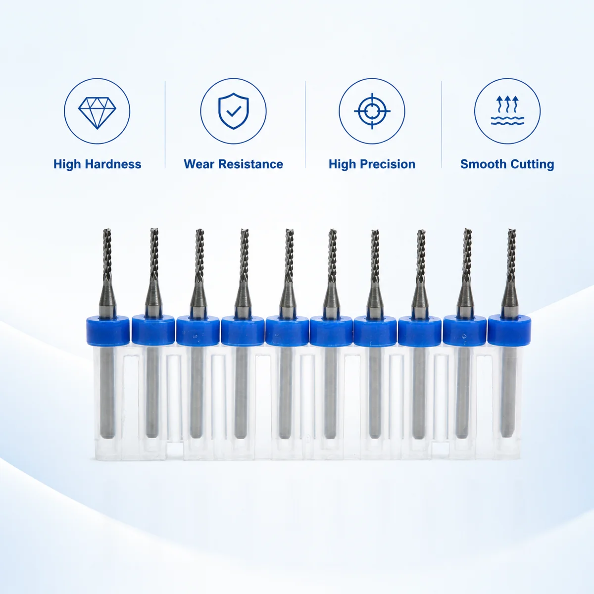 0.5-3.175mm PCB Corn Milling Cutter Slotting Router Bits Micro Tungsten Steel Carbide CNC Cutting Tools for Metal Circuit Board
0.5-3.175mm PCB Corn Milling Cutter Slotting Router Bits Micro Tungsten Steel Carbide CNC Cutting Tools for Metal Circuit Board