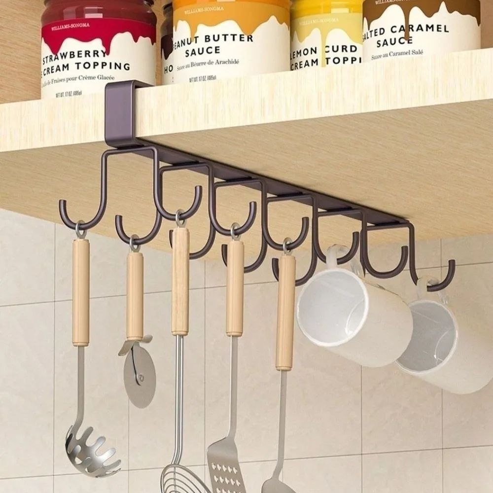 Durable Metal Cabinet Mug Hook Space Saving 12-hooks Hanging Cup Holder Multi-functional Hook Organizer Home Accessories
Durable Metal Cabinet Mug Hook Space Saving 12-hooks Hanging Cup Holder Multi-functional Hook Organizer Home Accessories