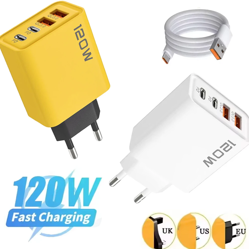 Новое зарядное устройство USB C мощностью 120 Вт GaN Fast Charging Station, 4-портовый ультратонкий настенный адаптер PD QC для MacBook iPhone 15 Samsung S24 Tablet
Новое зарядное устройство USB C мощностью 120 Вт GaN Fast Charging Station, 4-портовый ультратонкий настенный адаптер PD QC для MacBook iPhone 15 Samsung S24 Tablet