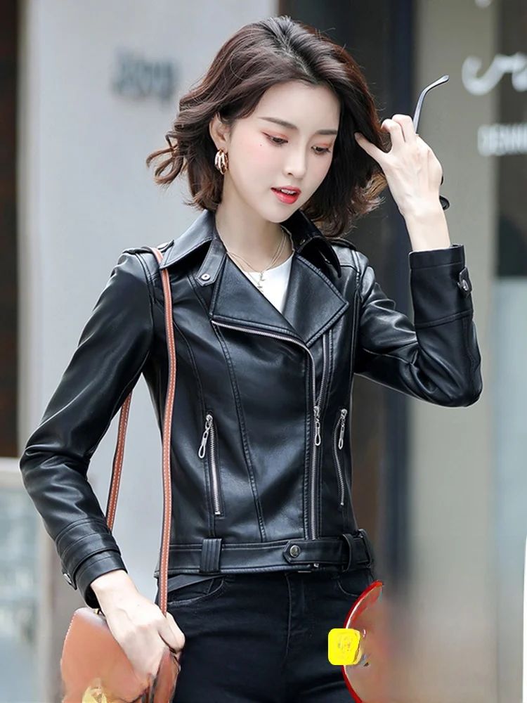Haining Genuine Leather Jaet Women's ort Sle Spring Autumn New Korean Version Slimming Motorcycle Faion Leather Coat ...
Haining Genuine Leather Jaet Women's ort Sle Spring Autumn New Korean Version Slimming Motorcycle Faion Leather Coat ...