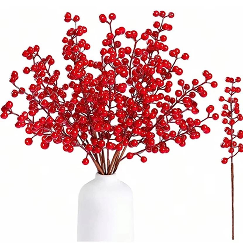 10Pc Artificial Plant Holly Little Red Fruit Christmas NewYear Home Room Vase Filler Decor Outdoor Bonsai Wedding Beautiful Gift 
10Pc Artificial Plant Holly Little Red Fruit Christmas NewYear Home Room Vase Filler Decor Outdoor Bonsai Wedding Beautiful Gift
