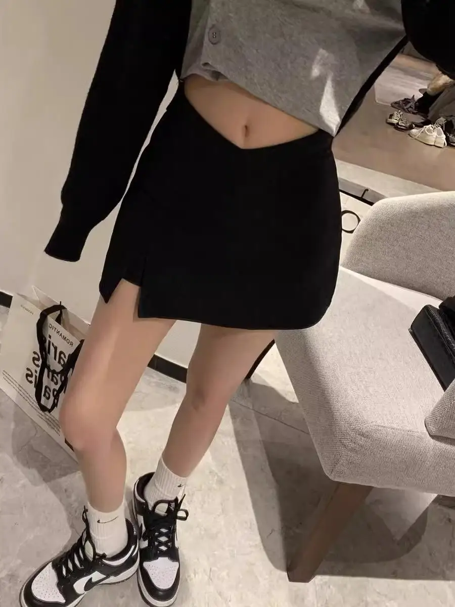 Sexy American Style Skirt High Waist A-Line Black Split Suit Short Skirt Slimming Skirt Pants Commute Korean Version
Sexy American Style Skirt High Waist A-Line Black Split Suit Short Skirt Slimming Skirt Pants Commute Korean Version