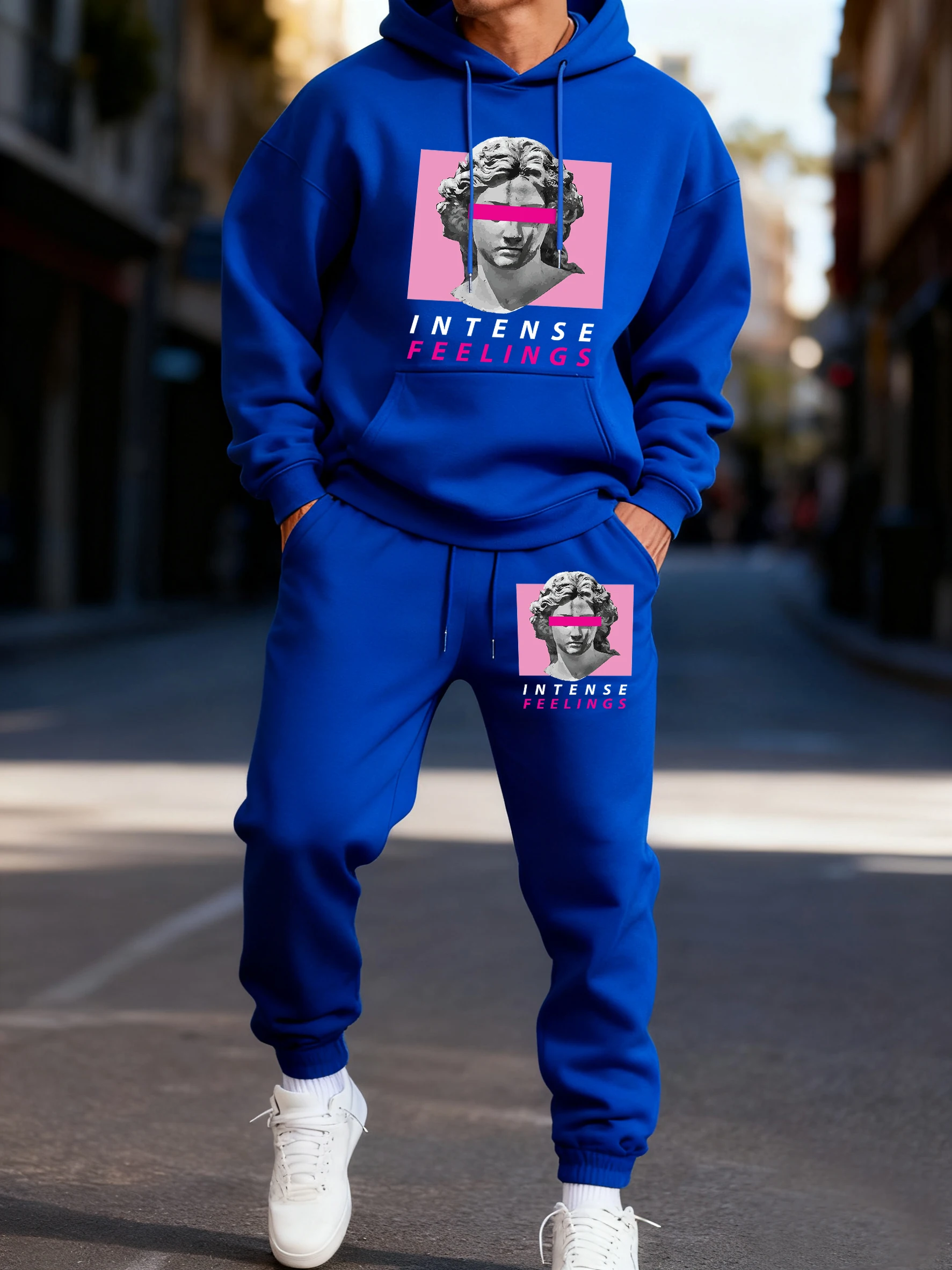 Интенсивное ощущение, крутой пуловер с принтом скульптуры, мужской осенний теплый комплект с капюшоном, уличные флисовые спортивные штаны, мягкие повседневные базовые длинные брюки
Интенсивное ощущение, крутой пуловер с принтом скульптуры, мужской осенний теплый комплект с капюшоном, уличные флисовые спортивные штаны, мягкие повседневные базовые длинные брюки