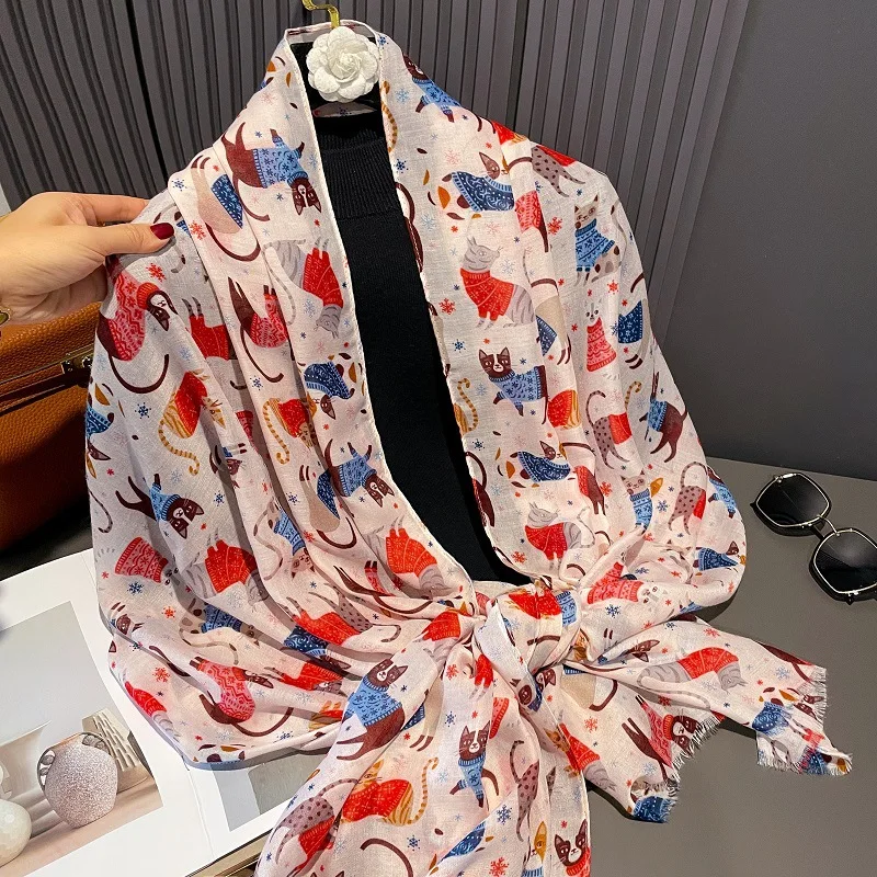 Cat Pattern Ventilate 88*180cm Luxury Ladies Women Viscose Scarf Female Cotton Linen Feeling Shawl Tassel Muslim Hijab Wraps
Cat Pattern Ventilate 88*180cm Luxury Ladies Women Viscose Scarf Female Cotton Linen Feeling Shawl Tassel Muslim Hijab Wraps