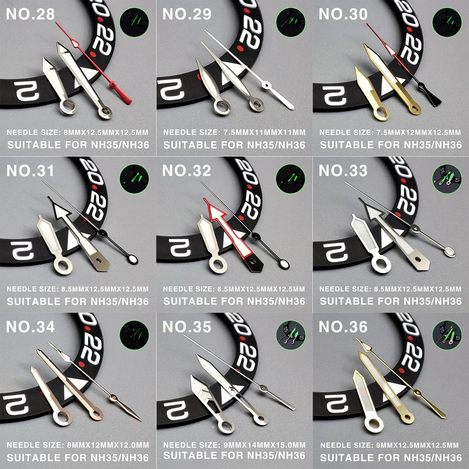 NH35 Watch Needle Mechanical Watch Modification Accessories Diving Abalone SKX007 Pointer Suitable for NH36 4R35 ETA Movement
NH35 Watch Needle Mechanical Watch Modification Accessories Diving Abalone SKX007 Pointer Suitable for NH36 4R35 ETA Movement