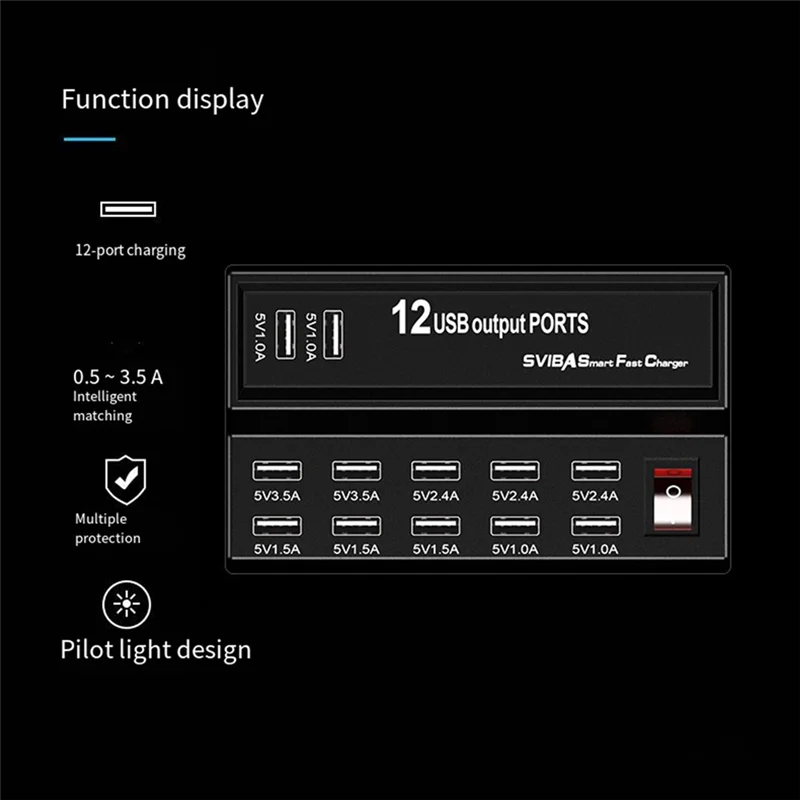 Универсальная многопортовая USB-розетка для зарядного устройства для мобильного телефона с нежной текстурой, 5V2.4A, интеллектуальная распределительная розетка, 12 портов, 1 шт., США
Универсальная многопортовая USB-розетка для зарядного устройства для мобильного телефона с нежной текстурой, 5V2.4A, интеллектуальная распределительная розетка, 12 портов, 1 шт., США