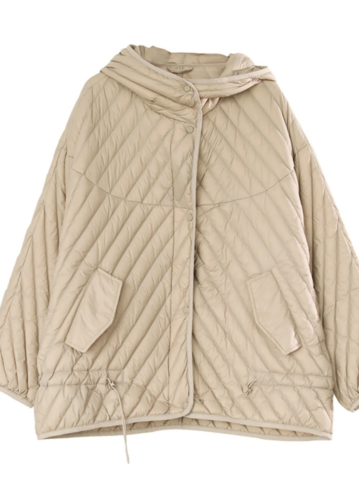 White Du down Jaet Winter New Sle Loose Lightweight Comfortable Feel Stiched Line Design Coat Polyester Fiber Hooded Zi...
White Du down Jaet Winter New Sle Loose Lightweight Comfortable Feel Stiched Line Design Coat Polyester Fiber Hooded Zi...