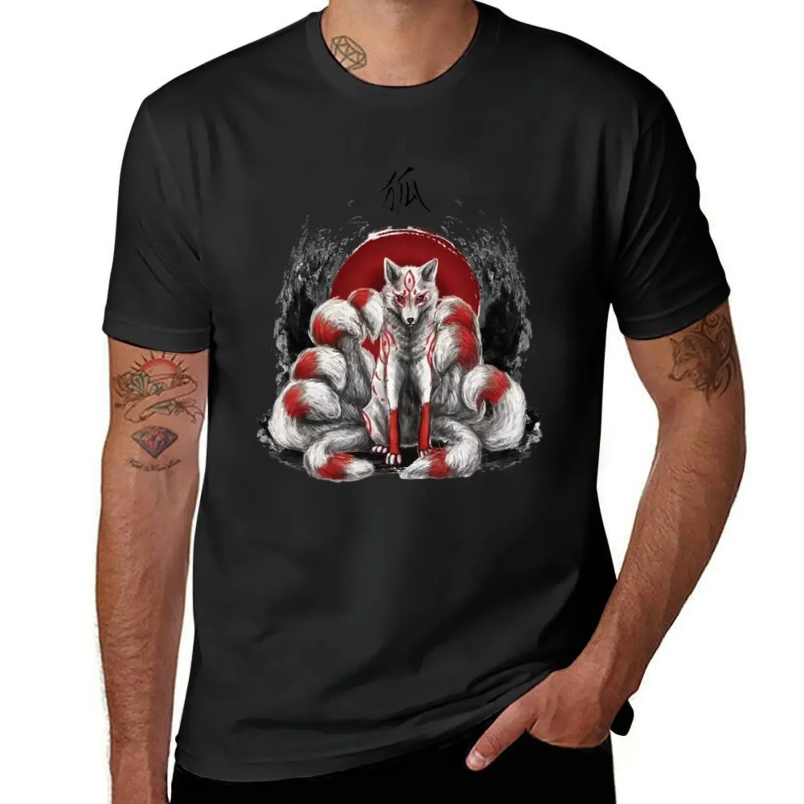Japanese Nine Tailed Fox Kitsune T-Shirt summer clothes Aesthetic clothing funnys mens graphic t-shirts hip hop heavyweight hot
Japanese Nine Tailed Fox Kitsune T-Shirt summer clothes Aesthetic clothing funnys mens graphic t-shirts hip hop heavyweight hot