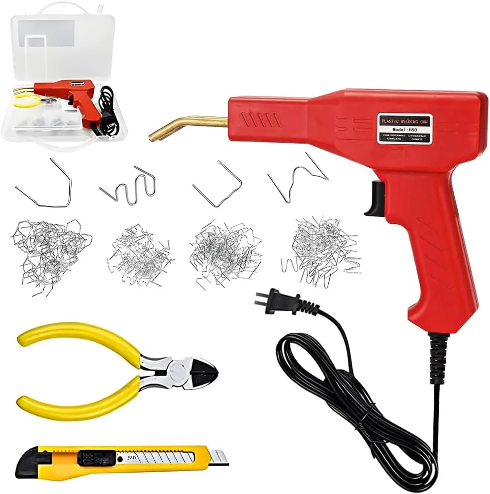 Car Plastic Welder Kit with 200PCS Staplers, Portable Bumper Repair Gun for SUV Sedan RV
Car Plastic Welder Kit with 200PCS Staplers, Portable Bumper Repair Gun for SUV Sedan RV