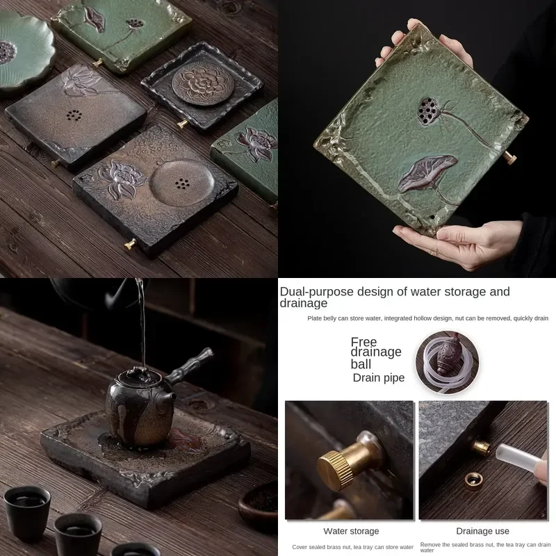 【CHIMU HOME】 Japanese Vintage Ceramic Table Tray for Small Iron Glazed Pot Base Water Storage and Drainage Dual-Purpose
【CHIMU HOME】 Japanese Vintage Ceramic Table Tray for Small Iron Glazed Pot Base Water Storage and Drainage Dual-Purpose