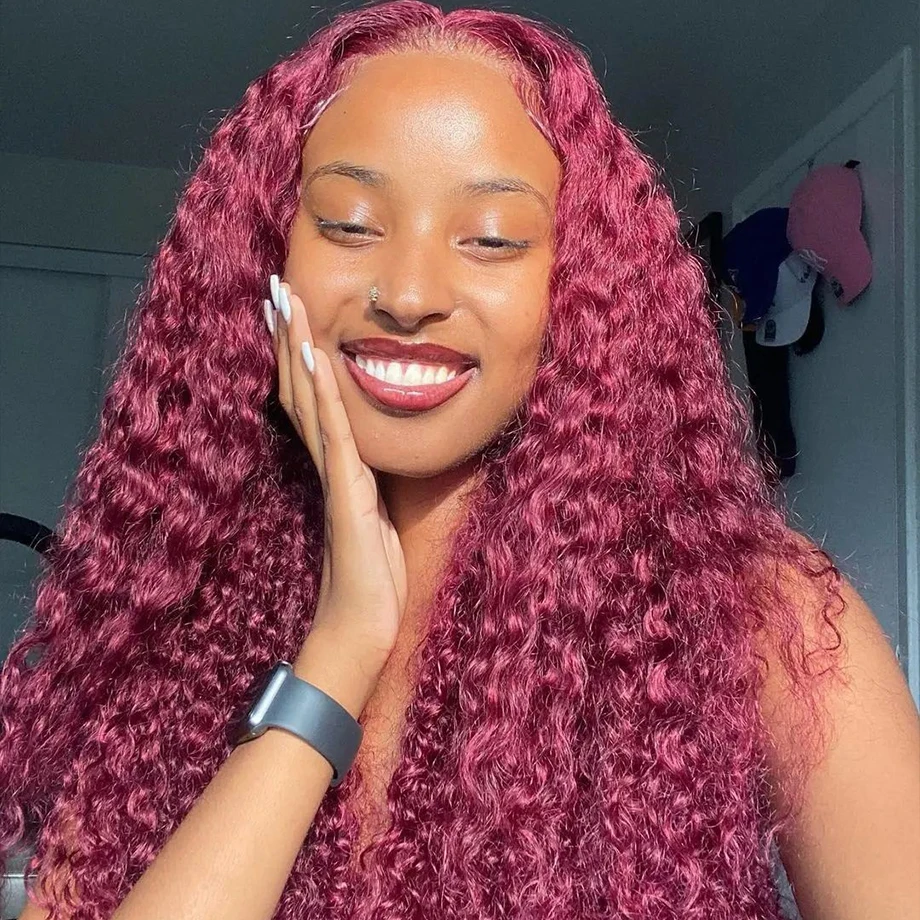 99j Red Colored 13x4 Lace Front Wigs Burgundy Deep Wave Human Hair 13x6 Hd Lace Frontal Wig Water Wave Curly Human Hair Wigs
99j Red Colored 13x4 Lace Front Wigs Burgundy Deep Wave Human Hair 13x6 Hd Lace Frontal Wig Water Wave Curly Human Hair Wigs