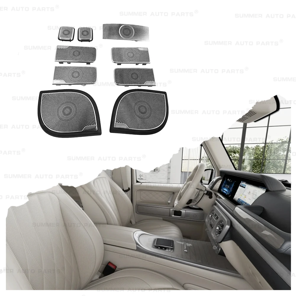 Summer Auto Parts Ambient Lights Luminous Horn Cover Speakers Cover With Led Light for G-Class W464 W463 W463A
Summer Auto Parts Ambient Lights Luminous Horn Cover Speakers Cover With Led Light for G-Class W464 W463 W463A