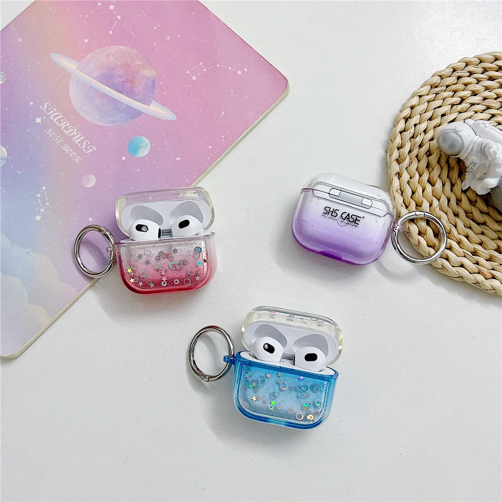 For AirPods 3 headset Case Gradation glitter Cover for Apple Air pods pro 2 1 Transparent star soft Earphone Charging Box cases
For AirPods 3 headset Case Gradation glitter Cover for Apple Air pods pro 2 1 Transparent star soft Earphone Charging Box cases