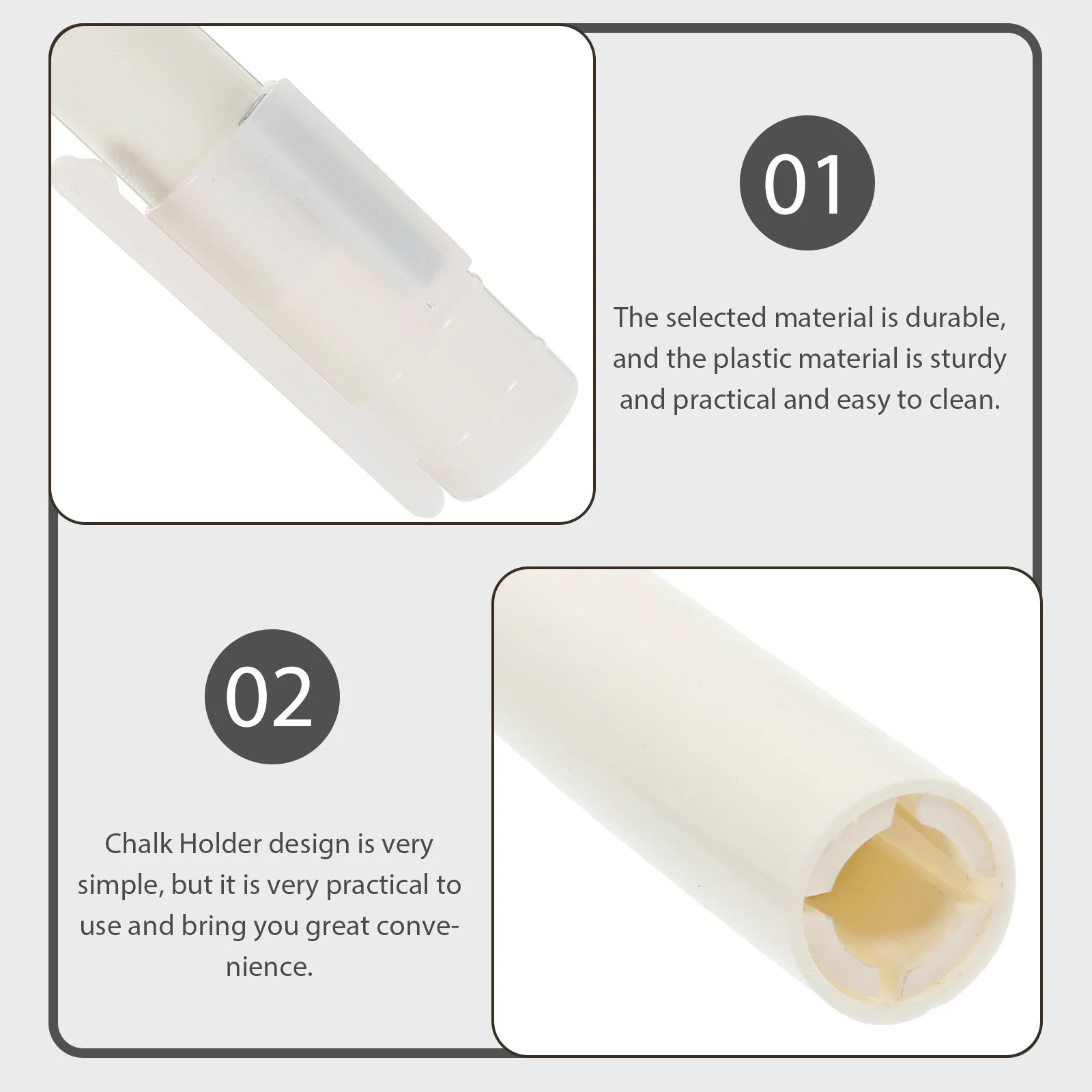 2Pcs Chalk Extension Holder Plastic Chalk Clip Lightweight Practical Dust-Free Design Easy to Clean for School Home Office
2Pcs Chalk Extension Holder Plastic Chalk Clip Lightweight Practical Dust-Free Design Easy to Clean for School Home Office