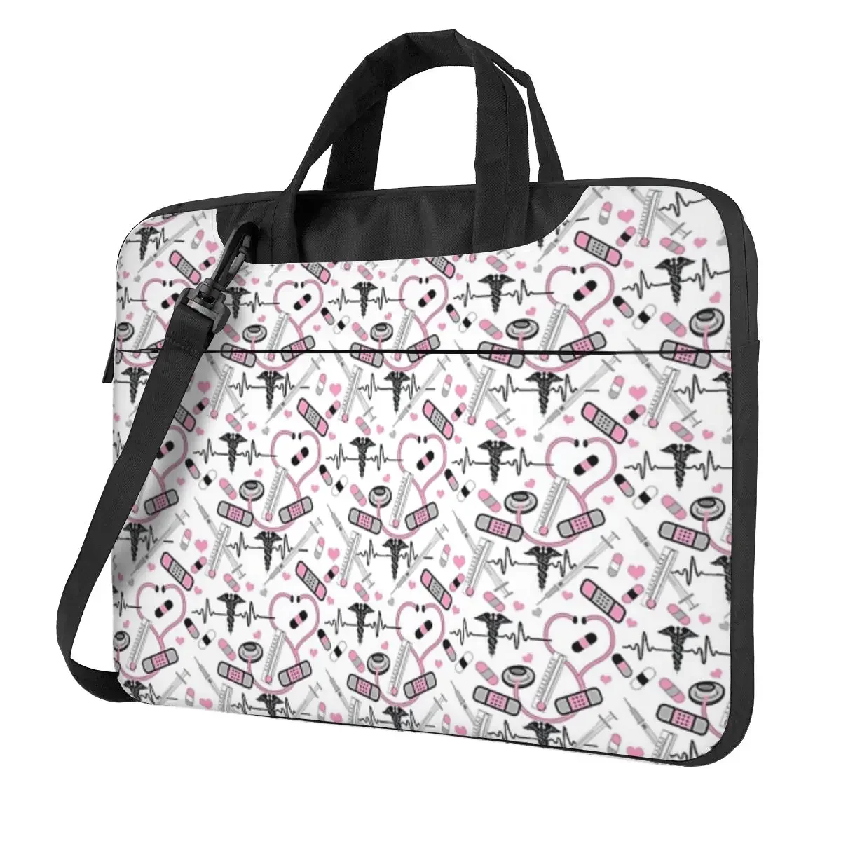 Cute Stethoscope Nurse Doctor EKG Pattern Crossbody Laptop Bag Case Computer Bag Resistant Protective Notebook Pouch for Macbook
Cute Stethoscope Nurse Doctor EKG Pattern Crossbody Laptop Bag Case Computer Bag Resistant Protective Notebook Pouch for Macbook