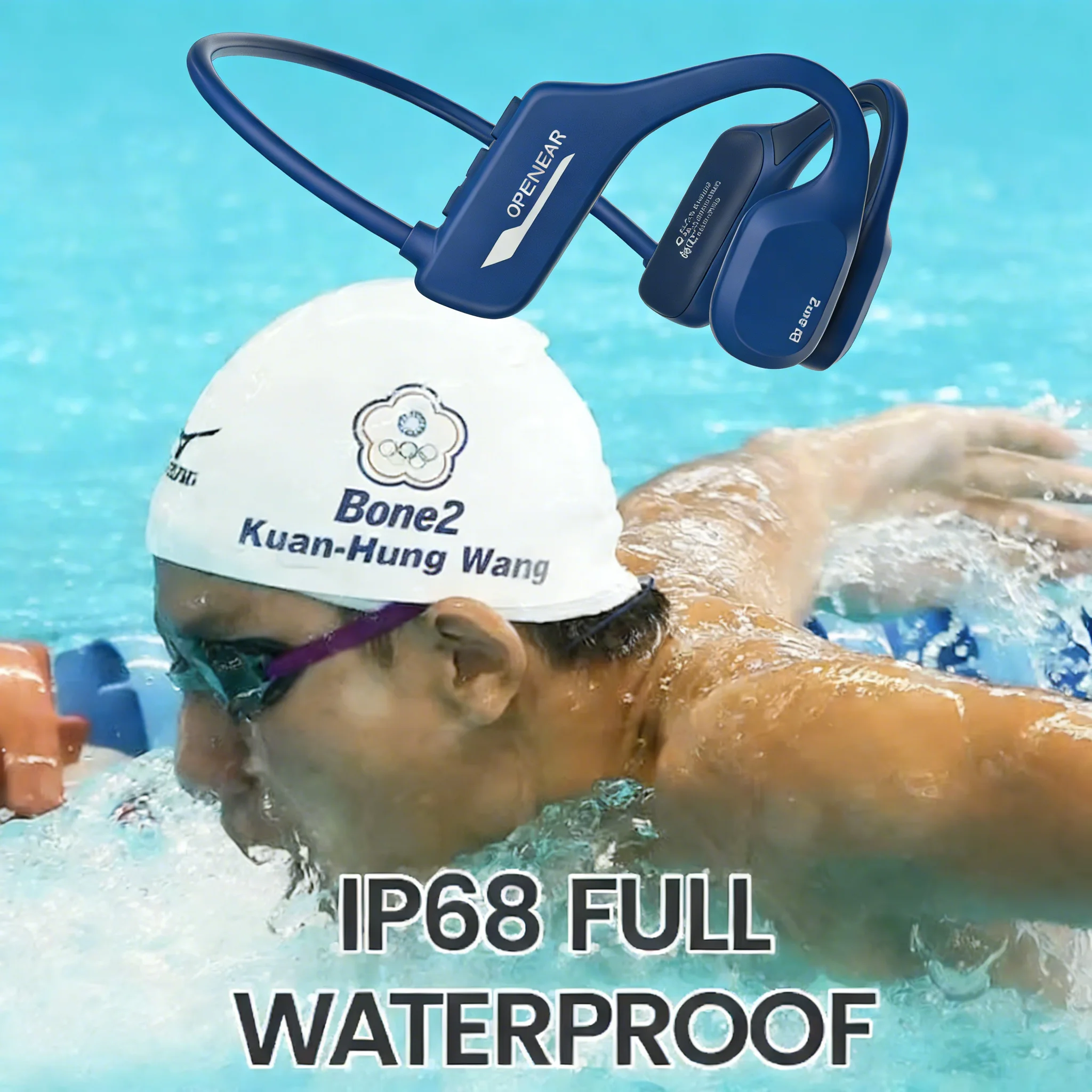 Bone Conduction Swimming Earbuds Built-in 8G Memory IP68 Waterproof Bluetooth 5.2 Open-Ear Headphones For Sports
Bone Conduction Swimming Earbuds Built-in 8G Memory IP68 Waterproof Bluetooth 5.2 Open-Ear Headphones For Sports
