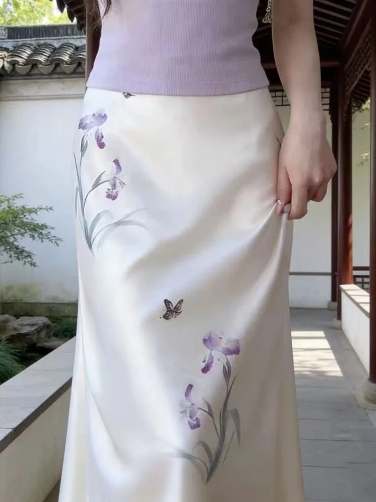 Summer Fashion New Women's Elegant Design Printed Satin Skirt Slim Fit High Waist Temperament Versatile Hip Hugging Skirt
Summer Fashion New Women's Elegant Design Printed Satin Skirt Slim Fit High Waist Temperament Versatile Hip Hugging Skirt