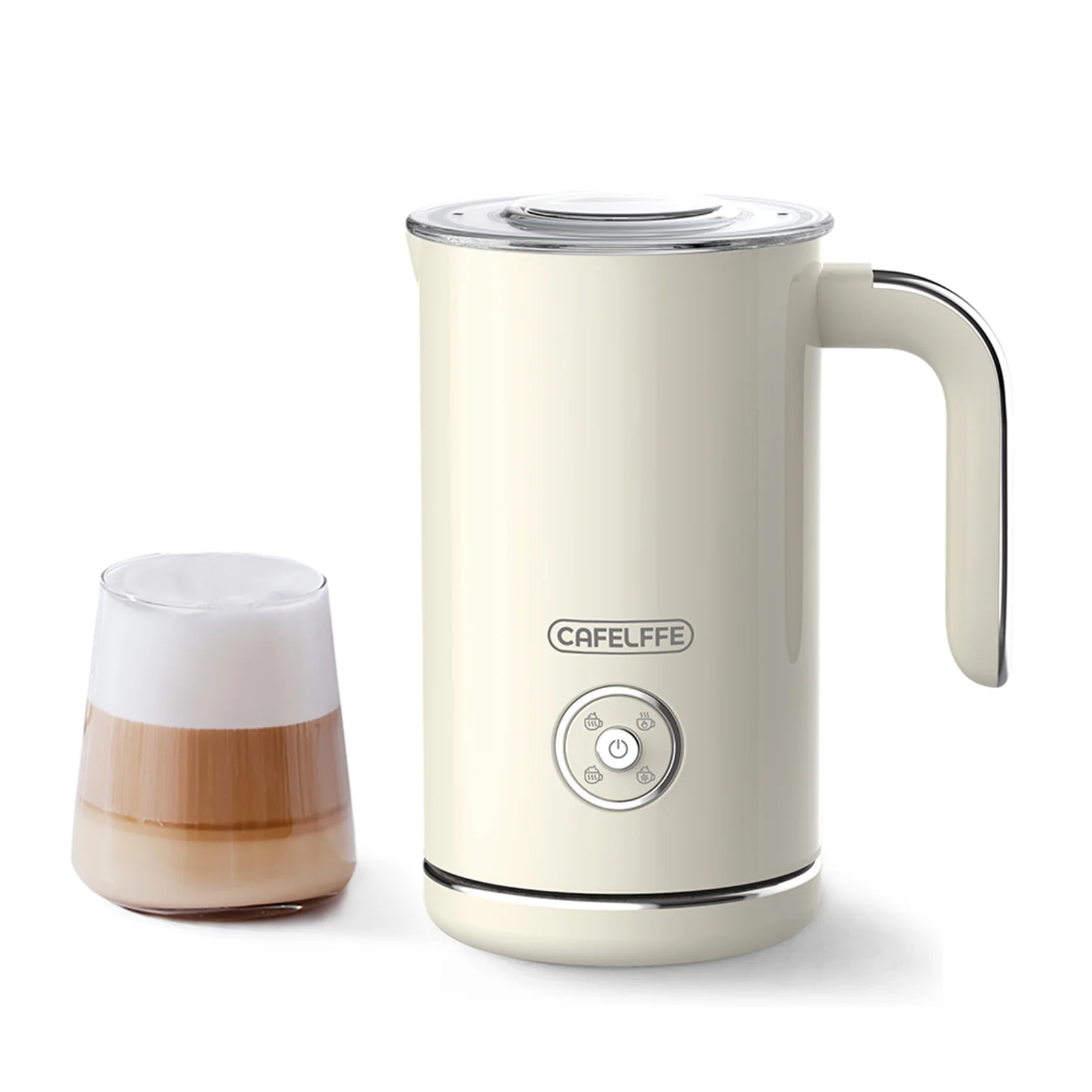 4-in-1 Electric Milk Frother Cold Hot and Heating Brew Auto Shut Off Double Layer Anti-scald and Non Stick
4-in-1 Electric Milk Frother Cold Hot and Heating Brew Auto Shut Off Double Layer Anti-scald and Non Stick