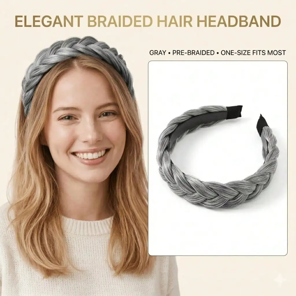 Wide, Messy Hairband With Fishtail Braid, High-End Luxury Braided Hair Accessory For Women, Suitable For Summer Face Washing.
Wide, Messy Hairband With Fishtail Braid, High-End Luxury Braided Hair Accessory For Women, Suitable For Summer Face Washing.