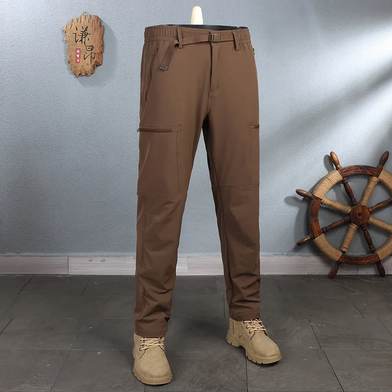 Summer thin elastic waisted loose straight leg quick drying casual pants for men with multiple pockets and workwear long pants
Summer thin elastic waisted loose straight leg quick drying casual pants for men with multiple pockets and workwear long pants