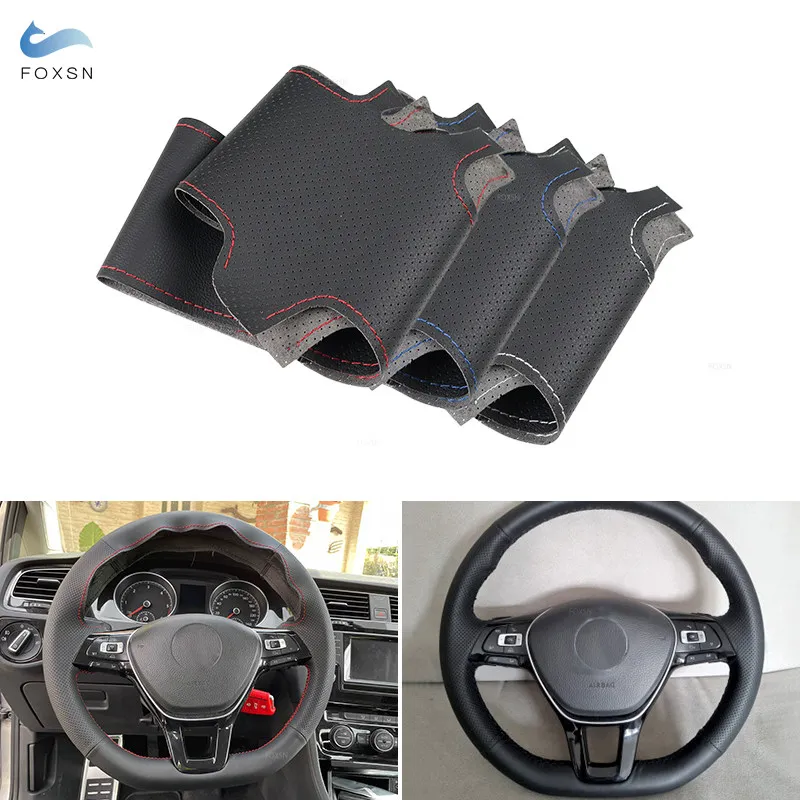Perforated Leather Cover For VW Golf 7 MK7 Jetta Passat B8 Polo Tiguan Sharan Caddy Hand Sewing Car Steering Wheel Cover Trim
Perforated Leather Cover For VW Golf 7 MK7 Jetta Passat B8 Polo Tiguan Sharan Caddy Hand Sewing Car Steering Wheel Cover Trim