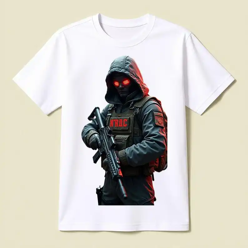 COD Gamer Soldier T-Shirt White Unisex Cotton Tactical Military Gaming Tee Call of Duty Fan Gift Graphic Print Casual M L XL
COD Gamer Soldier T-Shirt White Unisex Cotton Tactical Military Gaming Tee Call of Duty Fan Gift Graphic Print Casual M L XL
