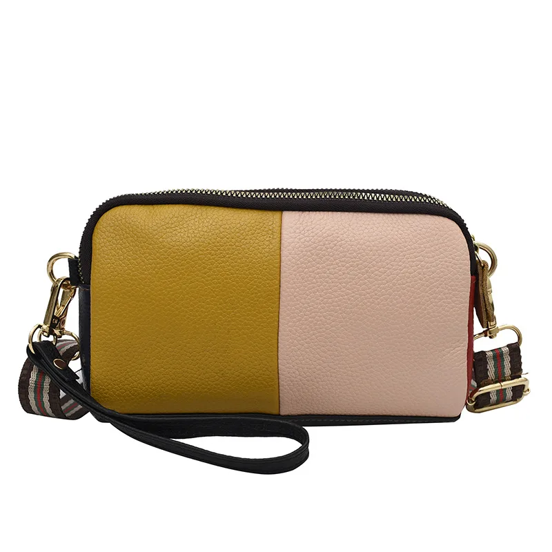 Leather One Shoulder Crossbody Bag for Women's New Style Contrast Wallet Cowhide Handheld Small Bag for Women
Leather One Shoulder Crossbody Bag for Women's New Style Contrast Wallet Cowhide Handheld Small Bag for Women