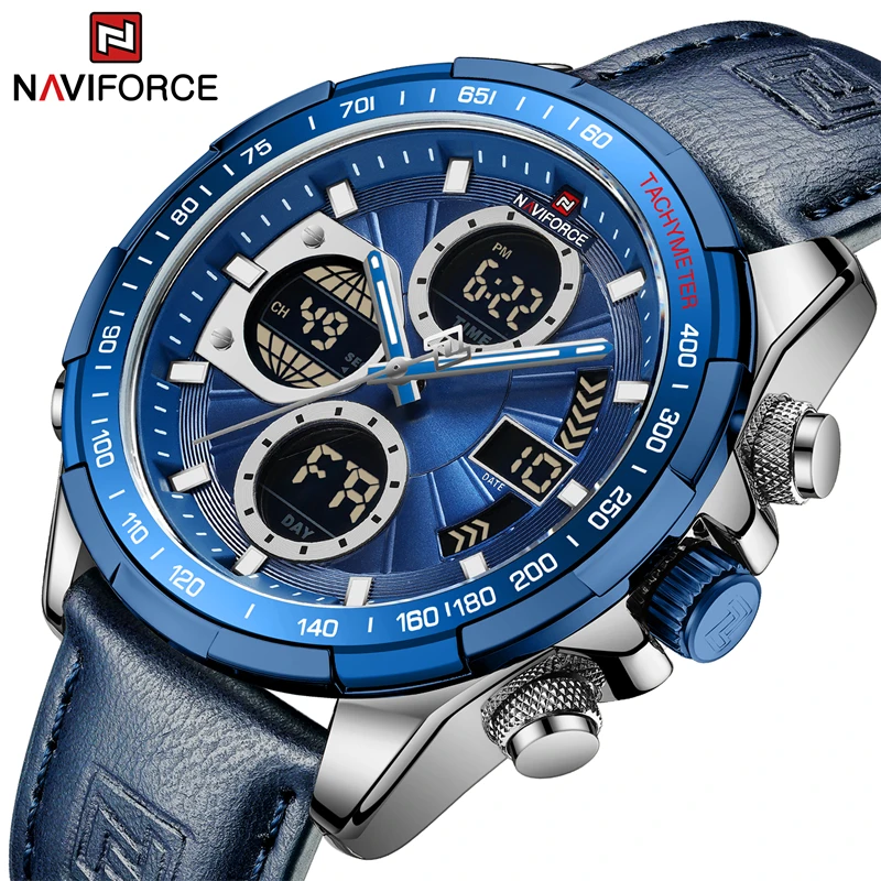 NAVIFORCE военные кожаные деловые мужские часы, роскошные спортивные часы с хронографом, будильник для мужчин, водонепроницаемые кварцевые наручные часы
NAVIFORCE военные кожаные деловые мужские часы, роскошные спортивные часы с хронографом, будильник для мужчин, водонепроницаемые кварцевые наручные часы