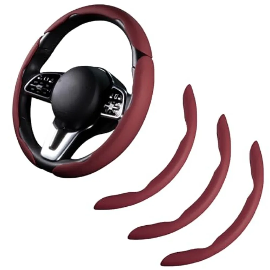 Car Steering Wheel Cover Leather Snap On 3Pcs Set Non-Slip Protector Wrap Steering Wheel Accessories 14.5-15 inch Universal Win
Car Steering Wheel Cover Leather Snap On 3Pcs Set Non-Slip Protector Wrap Steering Wheel Accessories 14.5-15 inch Universal Win