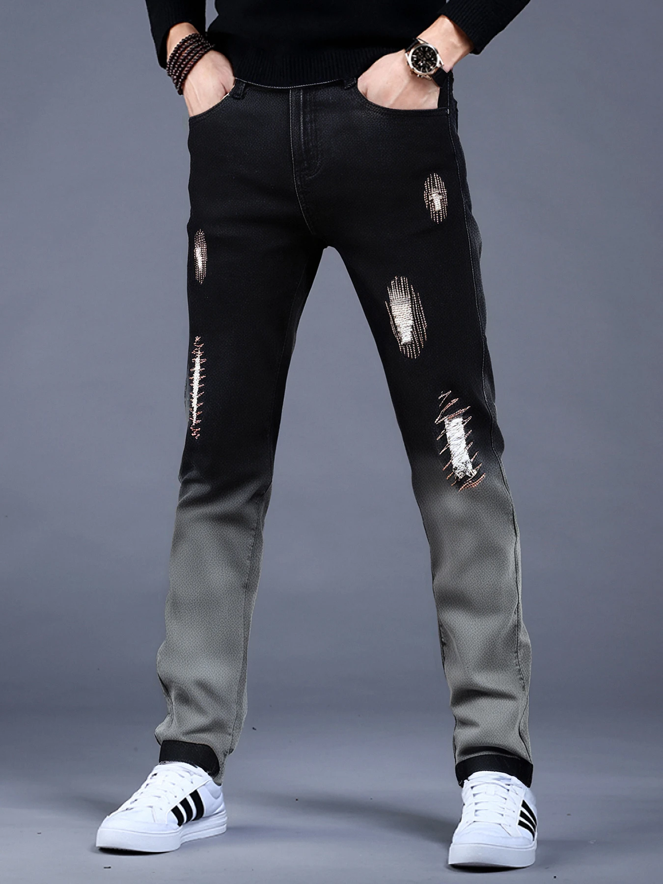Fashionable Street-Style Embroidered Slim Fit Jeans Casual High-Waist Long Pants for Women 2025 Trendy Transoceanic Design
Fashionable Street-Style Embroidered Slim Fit Jeans Casual High-Waist Long Pants for Women 2025 Trendy Transoceanic Design