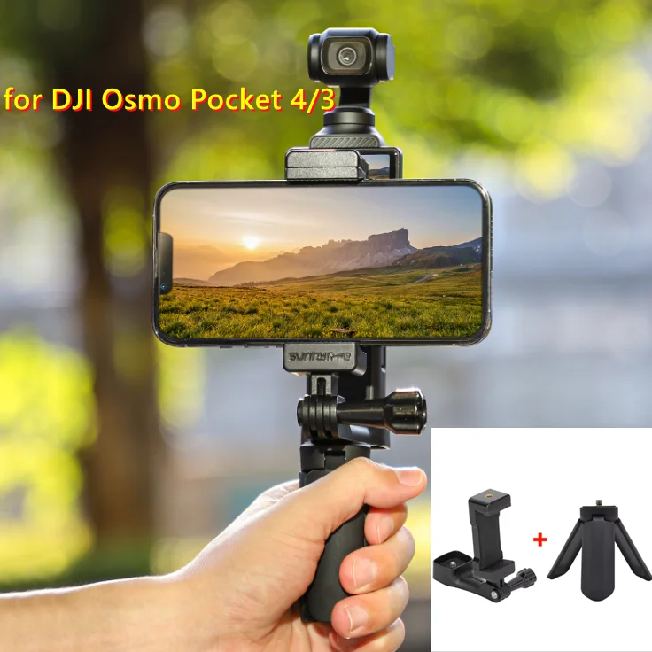 Sunnylife Front Cellphone Mount Handheld Tripod Expansion Brackets Stable Phone Holder Accessories For DJI Osmo Pocket 4/3
Sunnylife Front Cellphone Mount Handheld Tripod Expansion Brackets Stable Phone Holder Accessories For DJI Osmo Pocket 4/3