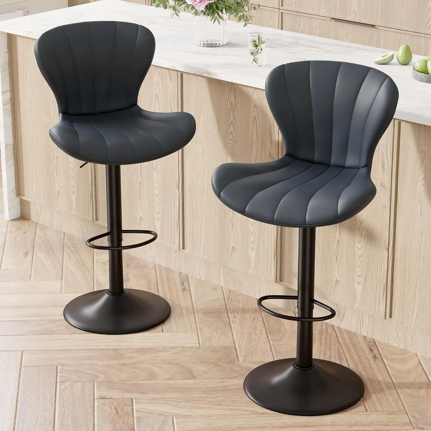 Bar Stools Set Of 2, Modern Faux Leather Adjustable Swivel Barstools, Counter Height Bar Chairs With Ba And Footrest For
Bar Stools Set Of 2, Modern Faux Leather Adjustable Swivel Barstools, Counter Height Bar Chairs With Ba And Footrest For