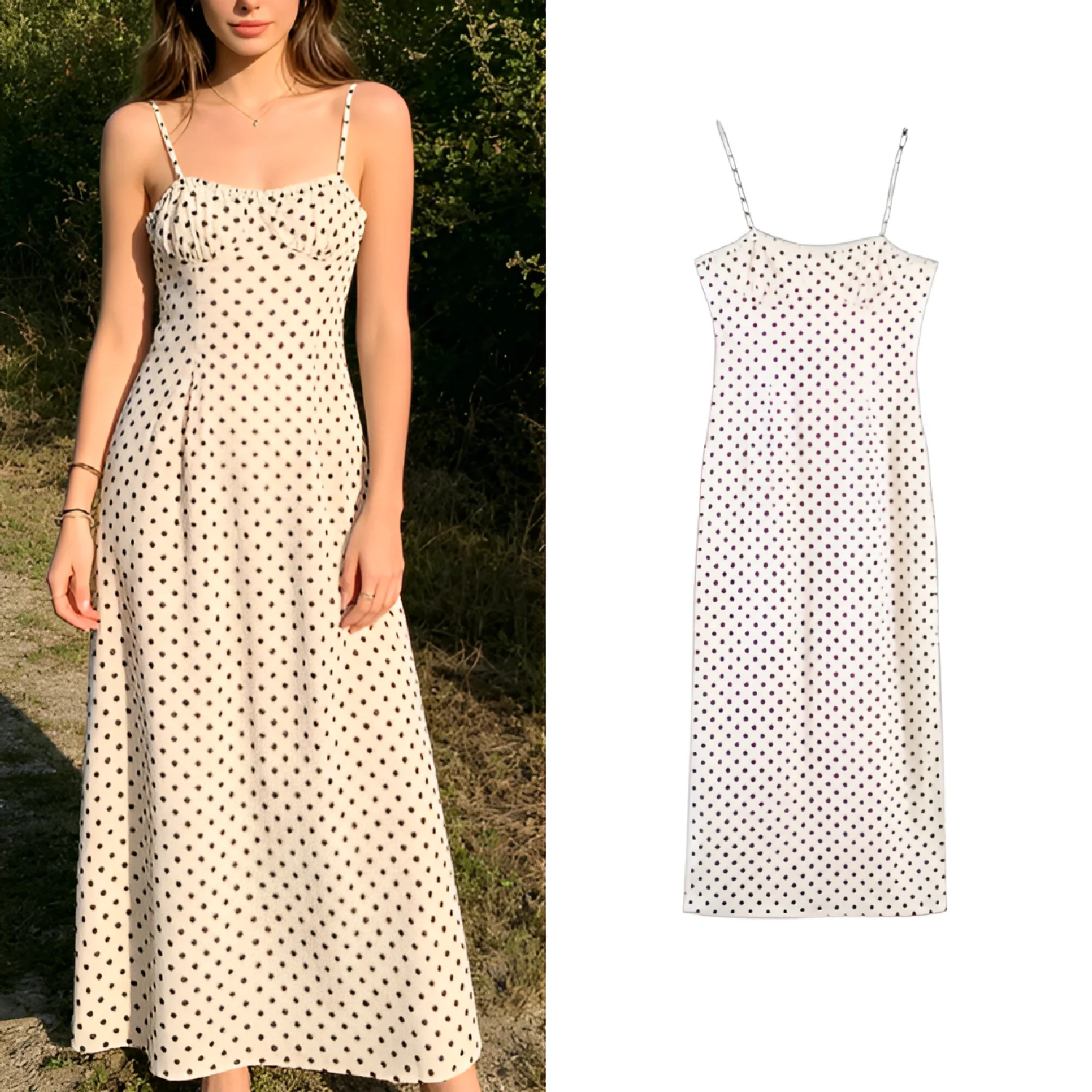 Women Polka Dot Corset Long Dress High Street Summer 2026 Elegant Slim Fit Suspender Dress Holiday New Fashion Ladies Dress
Women Polka Dot Corset Long Dress High Street Summer 2026 Elegant Slim Fit Suspender Dress Holiday New Fashion Ladies Dress