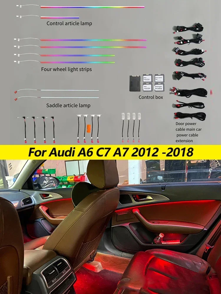 Magic 256 Color Atmosphere Lamp For Audi A6 C7 A7 2012-2018 LED Interior Ambient Light Door Footwell Light MMI Control
Magic 256 Color Atmosphere Lamp For Audi A6 C7 A7 2012-2018 LED Interior Ambient Light Door Footwell Light MMI Control