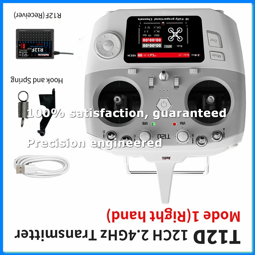 For RadioLink T12D 12CH RC Transmitter+R12F Receiver 2.4GHz Remote Controller for FPV Drone Fixed Wing Airplane Car R-SPMI
For RadioLink T12D 12CH RC Transmitter+R12F Receiver 2.4GHz Remote Controller for FPV Drone Fixed Wing Airplane Car R-SPMI