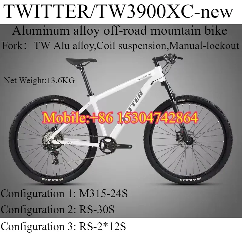 TWITTER 2025 Новый TW3900XC горный велосипед из алюминиевого сплава 27,5/29 MTB Гидравлический дисковый тормоз RS-24S Алюминиевое колесо Алюминиевая ручка
TWITTER 2025 Новый TW3900XC горный велосипед из алюминиевого сплава 27,5/29 MTB Гидравлический дисковый тормоз RS-24S Алюминиевое колесо Алюминиевая ручка