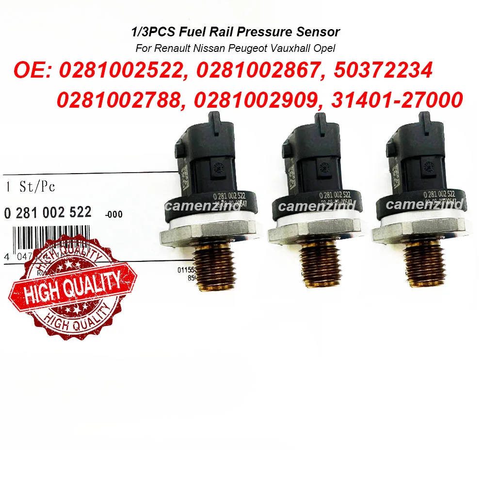 1/3pcs Fuel Rail Sensor 0281002522 0281002867 50372234 0281002788 0281002909 31401-27000 For Renault Nissan Peugeot Vauxhall Ope
1/3pcs Fuel Rail Sensor 0281002522 0281002867 50372234 0281002788 0281002909 31401-27000 For Renault Nissan Peugeot Vauxhall Ope