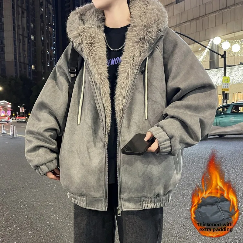 New 2025 Men's Winter Jaet Thiened Warm Cotton Coat Loose Youth Trendy Casual Sle Hooded Zipper Closure Color
New 2025 Men's Winter Jaet Thiened Warm Cotton Coat Loose Youth Trendy Casual Sle Hooded Zipper Closure Color