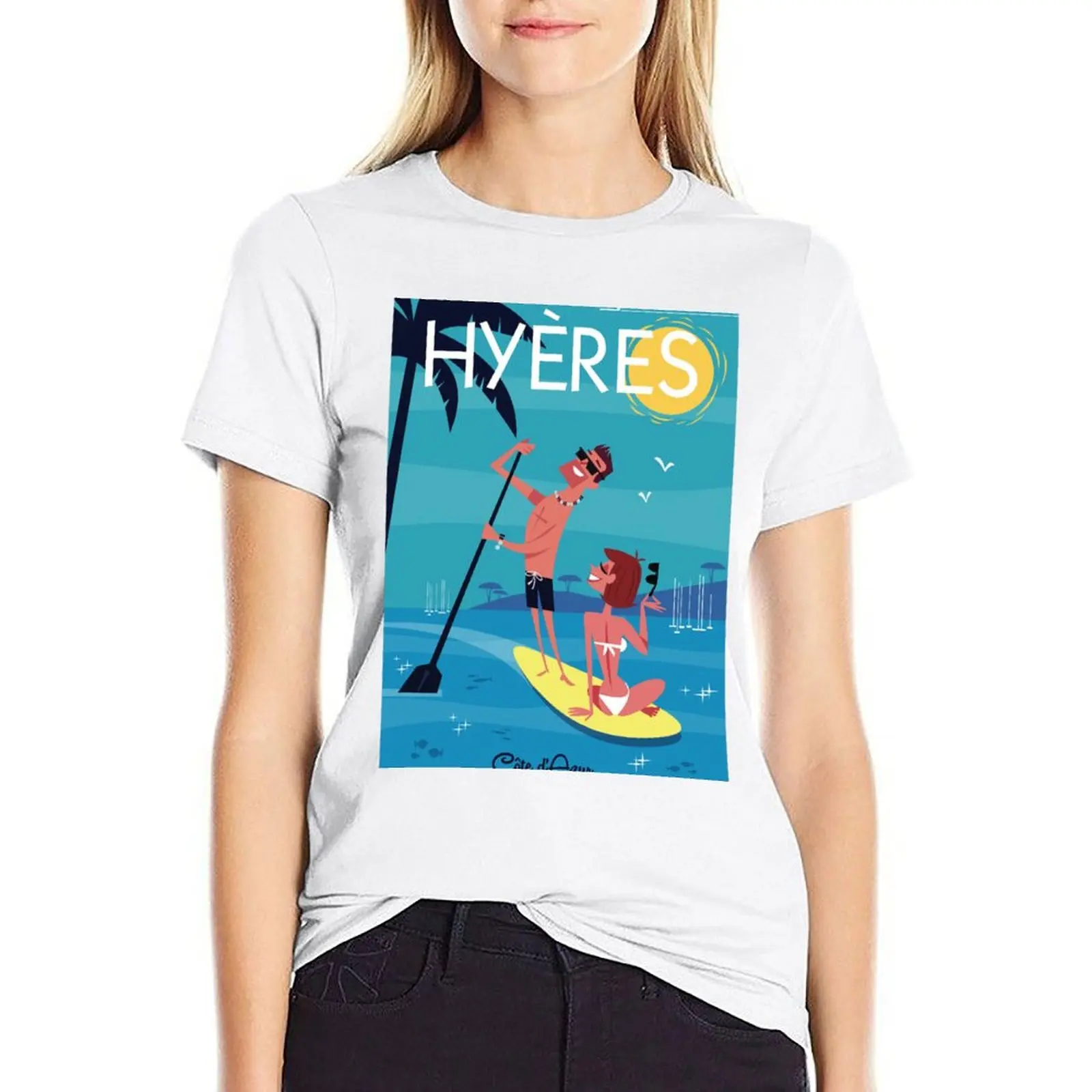 Hyeres poster T-shirt summer tops Short sleeve tee t-shirt dress for Women sexy
Hyeres poster T-shirt summer tops Short sleeve tee t-shirt dress for Women sexy