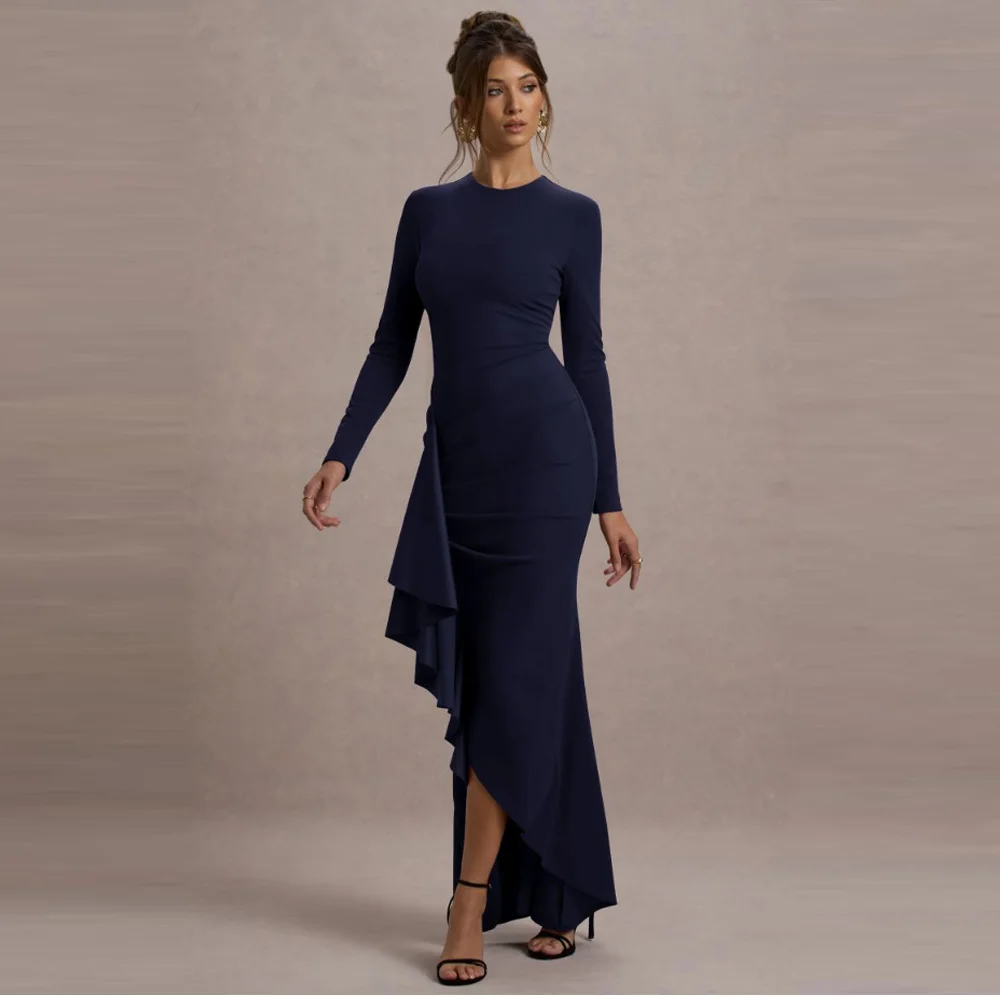 CustomizedFashion American European Women's Solid Color Asymmetrical Skinny Long Sleeve O-neck Ankle Length Dress Female Clothes
CustomizedFashion American European Women's Solid Color Asymmetrical Skinny Long Sleeve O-neck Ankle Length Dress Female Clothes