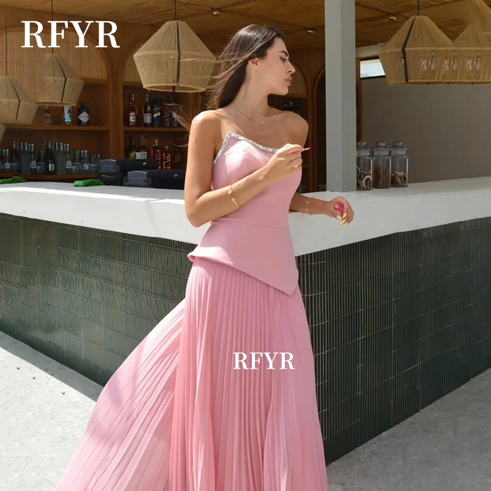 RFYR A Line Prom Dress Pleats Formal Evening Party Dress Beaded Evening Dresses for Women vestidos de noche Customized
RFYR A Line Prom Dress Pleats Formal Evening Party Dress Beaded Evening Dresses for Women vestidos de noche Customized