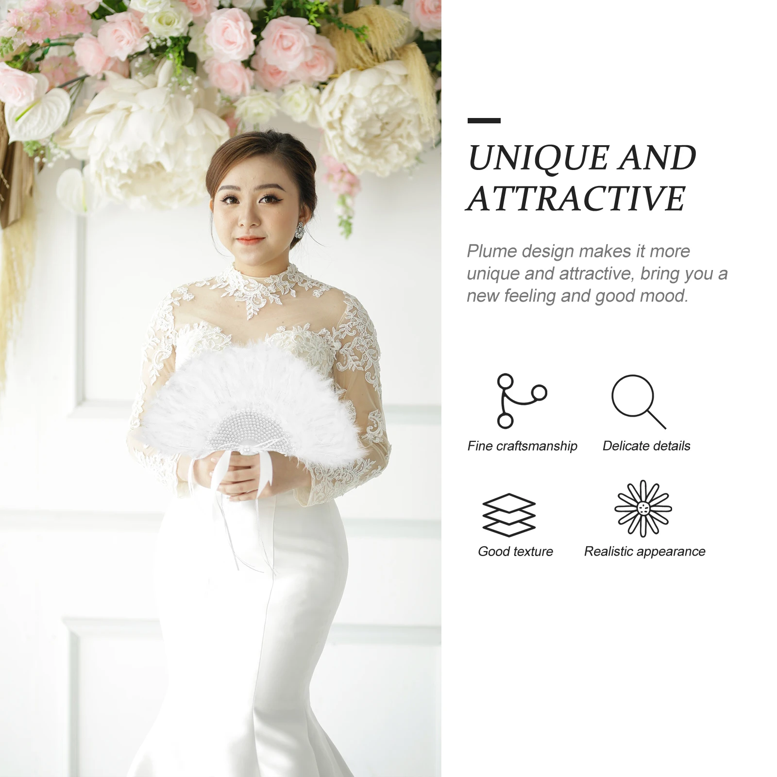 Fan Bridal Plume H held Wedding Party Stage Decor Photo Props Long Lasting Durable High Class Material Gifts
Fan Bridal Plume H held Wedding Party Stage Decor Photo Props Long Lasting Durable High Class Material Gifts