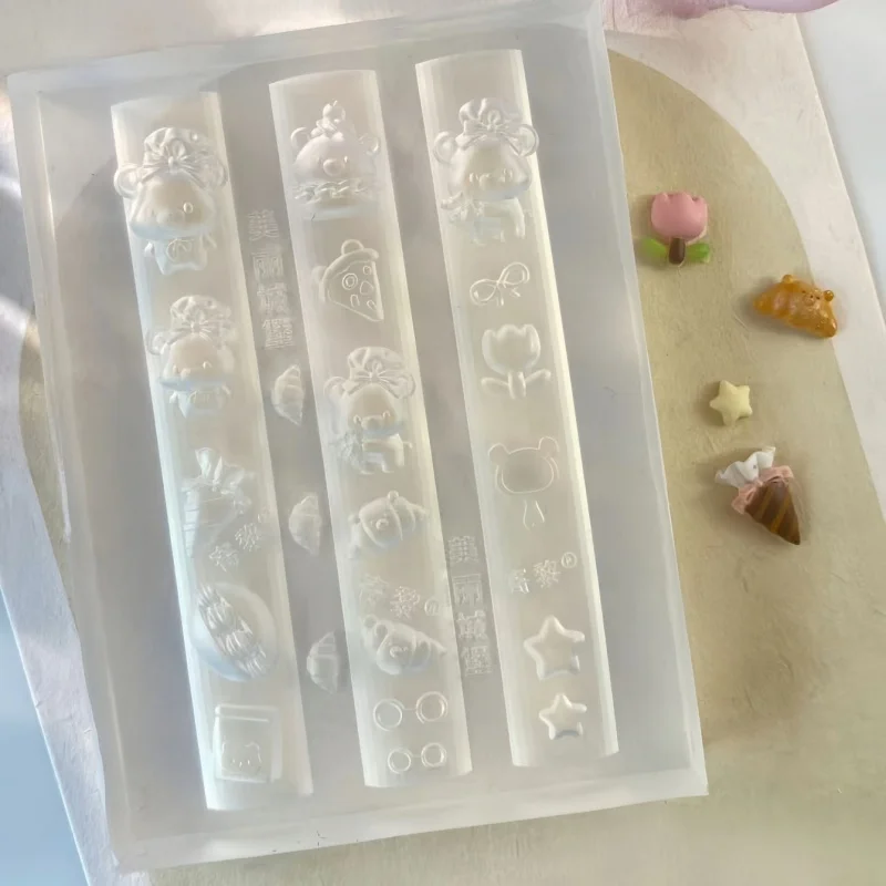 1 Pc Cute Silicone Mold Nail Art Kitchen Pets Little Bear Dog Cake Ice Cream Fork Spoon Dessert Mold Nail 3D Decoration Mold
1 Pc Cute Silicone Mold Nail Art Kitchen Pets Little Bear Dog Cake Ice Cream Fork Spoon Dessert Mold Nail 3D Decoration Mold