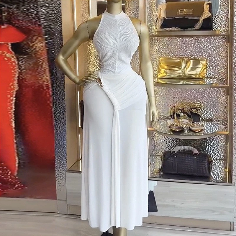 White Long Dress Women Dresses Sexy Vestidos Y2k Streetwear Halter Sleeveless High Waist Elegant Splice Party Night Work 2026
White Long Dress Women Dresses Sexy Vestidos Y2k Streetwear Halter Sleeveless High Waist Elegant Splice Party Night Work 2026