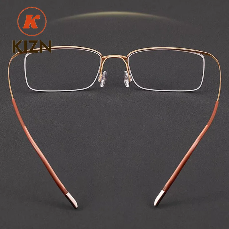 KIZN Pure Titanium Prescription Glasses Frame Tailor-Made Progressive Eyeglasses for Prescription Needs Semi-Rimless Optical
KIZN Pure Titanium Prescription Glasses Frame Tailor-Made Progressive Eyeglasses for Prescription Needs Semi-Rimless Optical