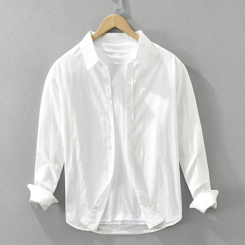 2024 New White Shirt for Men Loose Turn-down Collar Long Sleeve Shirts Classics All-match Men's Clothing
2024 New White Shirt for Men Loose Turn-down Collar Long Sleeve Shirts Classics All-match Men's Clothing