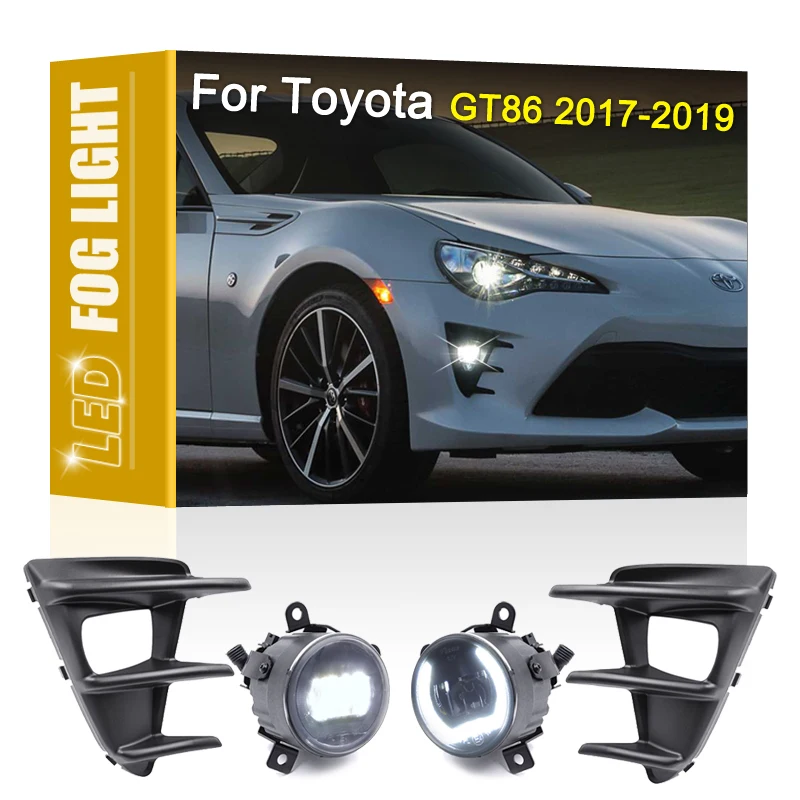 2Pcs Aluminum Shell Front White LED Fog Lamp Assembly With DRL Daytime Running Light For Toyota GT86 2017 2018 2019
2Pcs Aluminum Shell Front White LED Fog Lamp Assembly With DRL Daytime Running Light For Toyota GT86 2017 2018 2019
