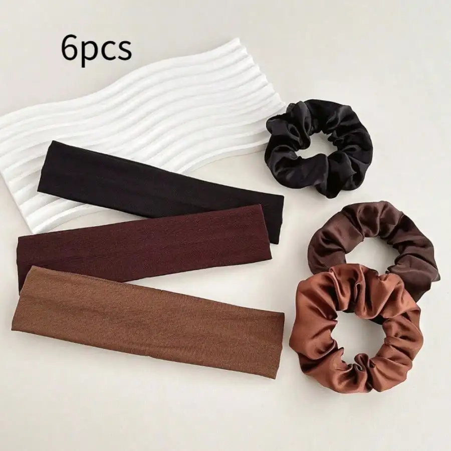 6pcs Of Solid Color Headband With Large Intestine Headband Combination, Running Yoga Headband, Easy And Versatile High Elasticity Headband
6pcs Of Solid Color Headband With Large Intestine Headband Combination, Running Yoga Headband, Easy And Versatile High Elasticity Headband