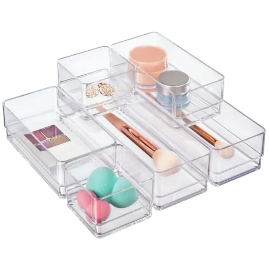 SimpleSort Drawer Organizer Bins 6 pc Set, Multi-size, Bathroom Organizers and Storage, Makeup Organizer, Desk Organizer, Vanit
SimpleSort Drawer Organizer Bins 6 pc Set, Multi-size, Bathroom Organizers and Storage, Makeup Organizer, Desk Organizer, Vanit
